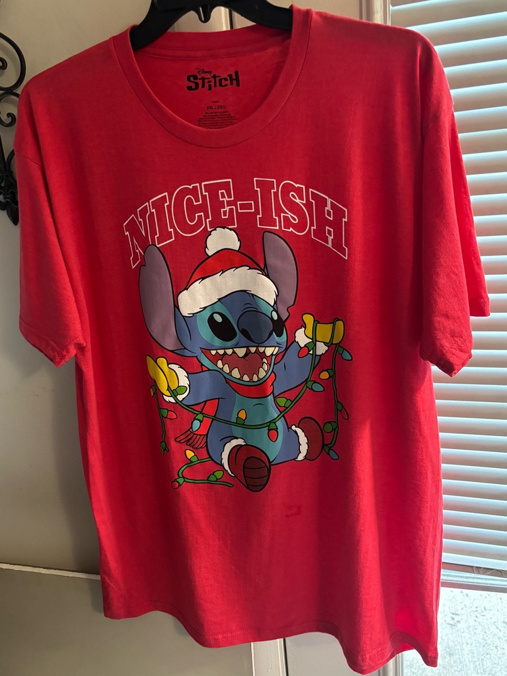 Disney Nice-Ish Stitch Red Men’s XXL Tee
